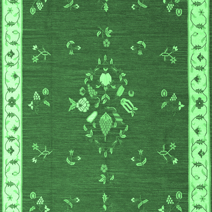 Machine Washable Abstract Emerald Green Contemporary Area Rugs, wshcon2434emgrn