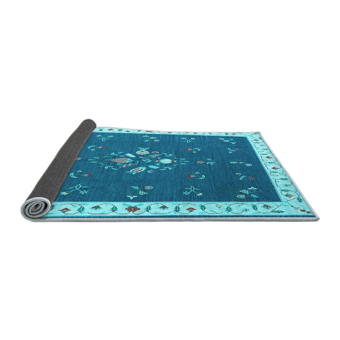 Sideview of Abstract Light Blue Contemporary Rug, con2434lblu