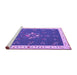 Sideview of Machine Washable Abstract Purple Contemporary Area Rugs, wshcon2434pur