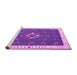 Sideview of Machine Washable Abstract Pink Contemporary Rug, wshcon2434pnk