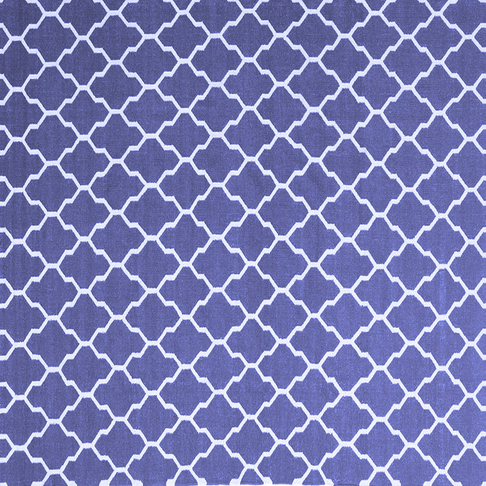 Square Machine Washable Trellis Blue Modern Rug, wshcon2435blu