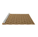 Sideview of Machine Washable Trellis Brown Modern Rug, wshcon2435brn