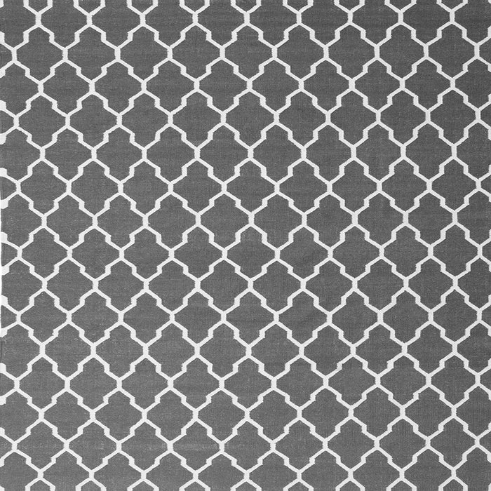 Serging Thickness of Trellis Gray Modern Rug, con2435gry