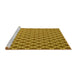 Sideview of Machine Washable Trellis Yellow Modern Rug, wshcon2435yw