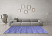 Machine Washable Trellis Blue Modern Rug in a Living Room, wshcon2435blu