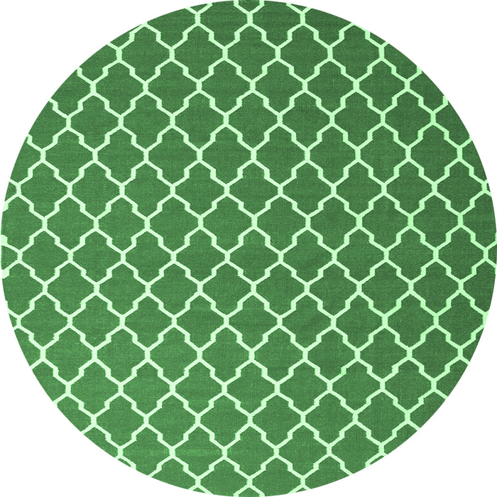 Round Trellis Emerald Green Modern Rug, con2435emgrn