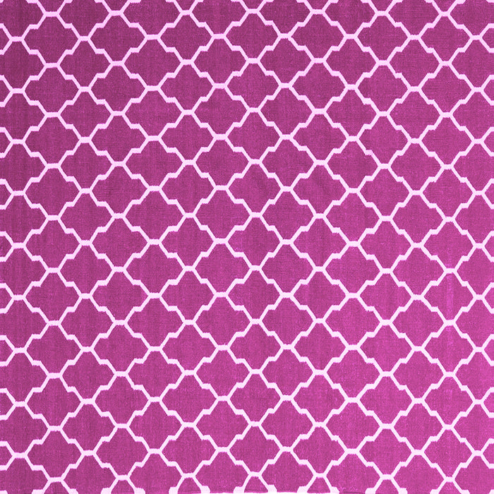 Square Machine Washable Trellis Pink Modern Rug, wshcon2435pnk