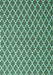 Machine Washable Trellis Turquoise Modern Area Rugs, wshcon2435turq