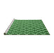 Sideview of Machine Washable Trellis Emerald Green Modern Area Rugs, wshcon2435emgrn