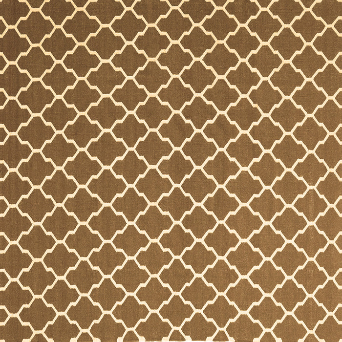 Square Machine Washable Trellis Brown Modern Rug, wshcon2435brn