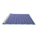 Sideview of Machine Washable Trellis Blue Modern Rug, wshcon2435blu