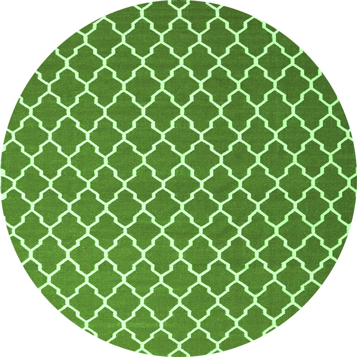Machine Washable Trellis Green Modern Area Rugs, wshcon2435grn