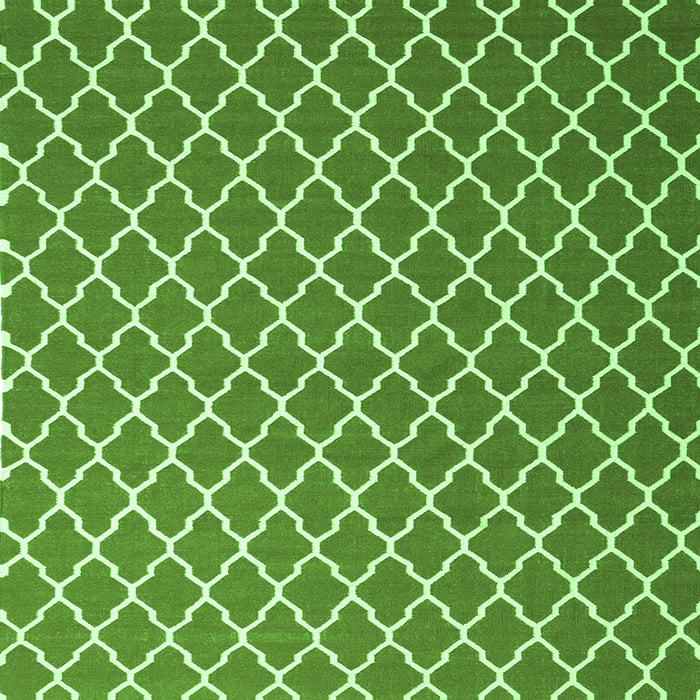 Serging Thickness of Trellis Green Modern Rug, con2435grn