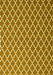 Machine Washable Trellis Yellow Modern Rug, wshcon2435yw