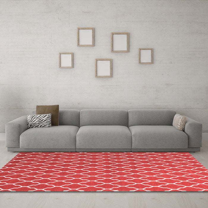 Modern Red Washable Rugs