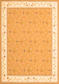 Abstract Orange Contemporary Rug, con2436org