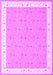 Machine Washable Abstract Pink Contemporary Rug, wshcon2436pnk