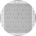 Square Abstract Gray Contemporary Rug, con2436gry