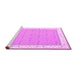 Sideview of Machine Washable Abstract Pink Contemporary Rug, wshcon2436pnk