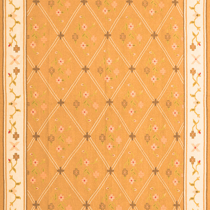 Serging Thickness of Machine Washable Abstract Orange Contemporary Area Rugs, wshcon2436org