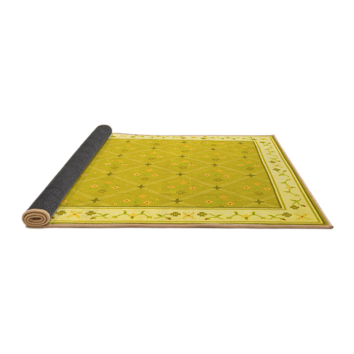 Sideview of Abstract Yellow Contemporary Rug, con2436yw