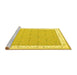 Sideview of Machine Washable Abstract Yellow Contemporary Rug, wshcon2436yw