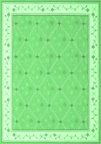 Abstract Emerald Green Contemporary Rug, con2436emgrn