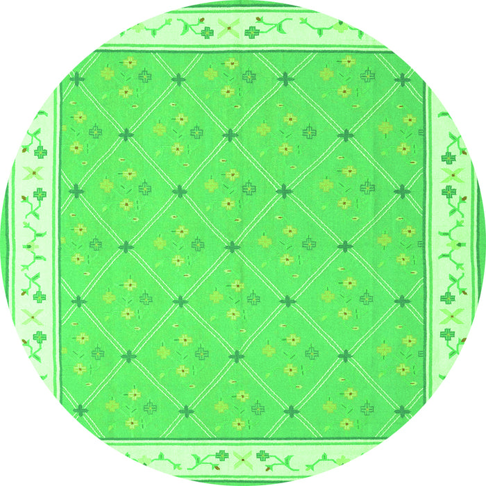 Machine Washable Abstract Green Contemporary Area Rugs, wshcon2436grn