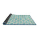 Thickness of Contemporary Sky Blue Trellis Rug, con2437