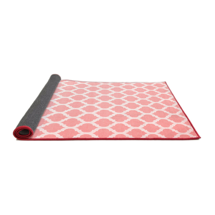 Trellis Red Modern Area Rugs
