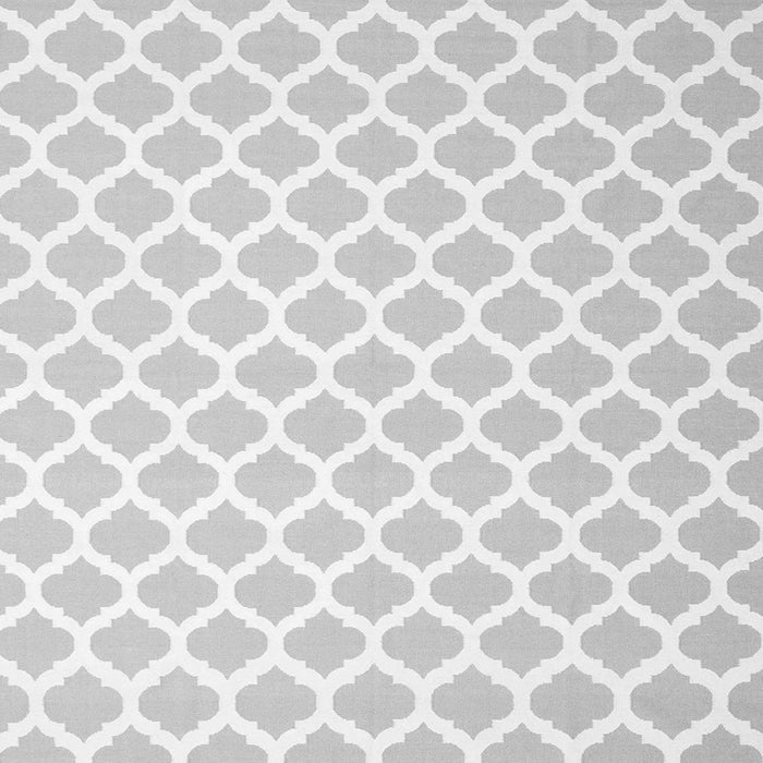 Round Machine Washable Trellis Gray Modern Rug, wshcon2437gry