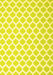 Machine Washable Trellis Yellow Modern Rug, wshcon2437yw