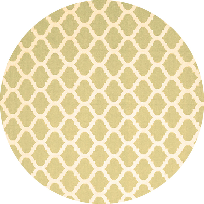 Round Trellis Brown Modern Rug, con2437brn
