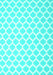 Machine Washable Trellis Turquoise Modern Area Rugs, wshcon2437turq