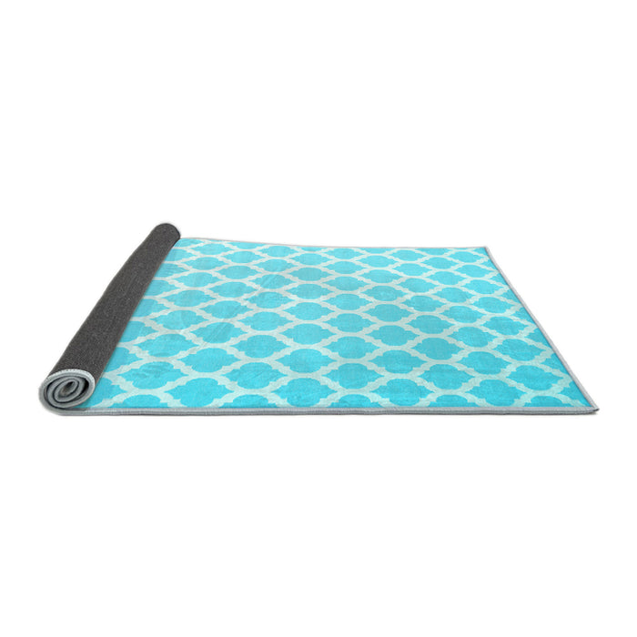 Sideview of Trellis Light Blue Modern Rug, con2437lblu