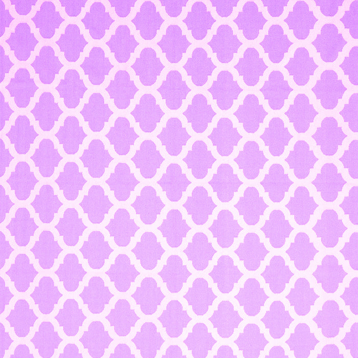 Square Machine Washable Trellis Pink Modern Rug, wshcon2437pnk