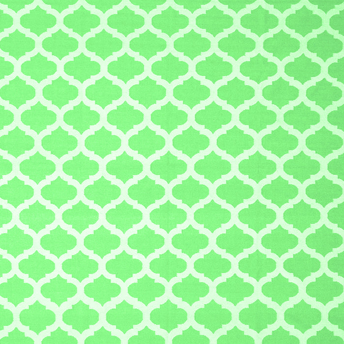 Square Machine Washable Trellis Emerald Green Modern Area Rugs, wshcon2437emgrn