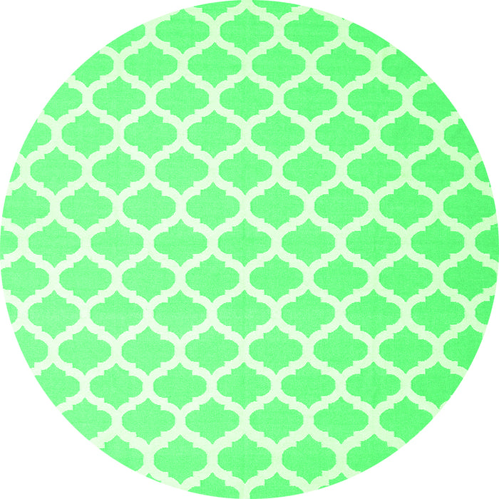 Machine Washable Trellis Green Modern Area Rugs, wshcon2437grn