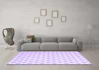 Machine Washable Trellis Purple Modern Rug, wshcon2437pur