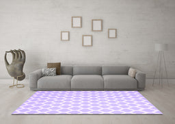 Machine Washable Trellis Purple Modern Area Rugs in a Living Room, wshcon2437pur