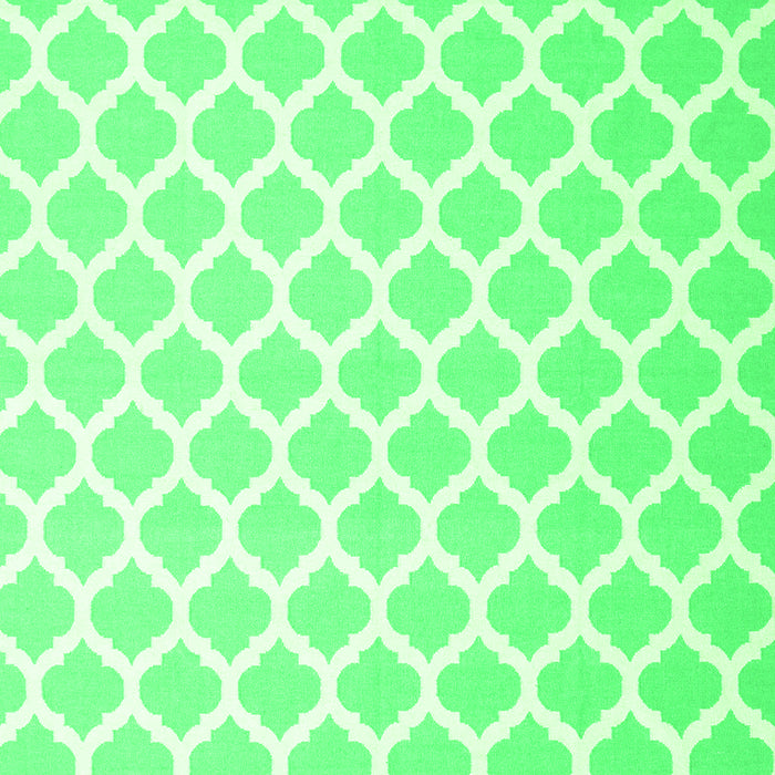 Serging Thickness of Machine Washable Trellis Green Modern Area Rugs, wshcon2437grn