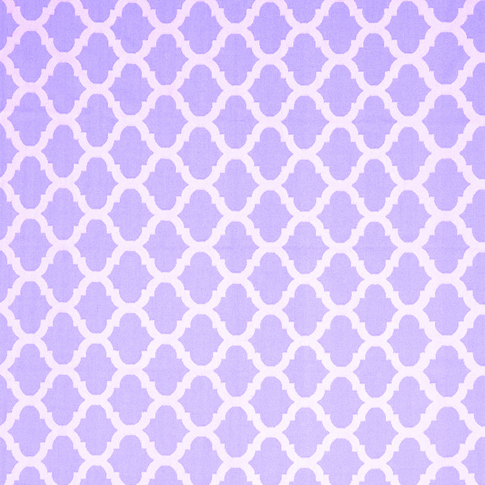 Square Machine Washable Trellis Purple Modern Area Rugs, wshcon2437pur