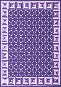 Abstract Purple Contemporary Rug, con2438pur