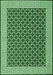 Abstract Emerald Green Contemporary Rug, con2438emgrn