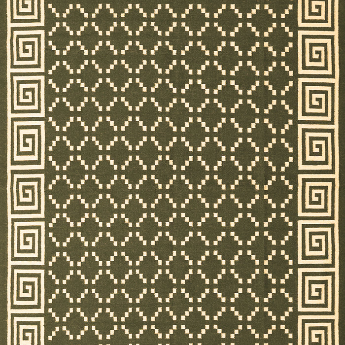 Machine Washable Abstract Brown Contemporary Rug, wshcon2438brn