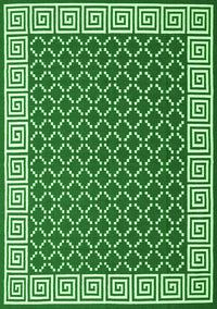 Abstract Green Contemporary Rug, con2438grn