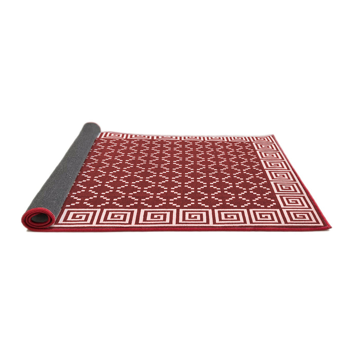 Abstract Red Contemporary Area Rugs