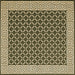 Square Machine Washable Abstract Brown Contemporary Rug, wshcon2438brn