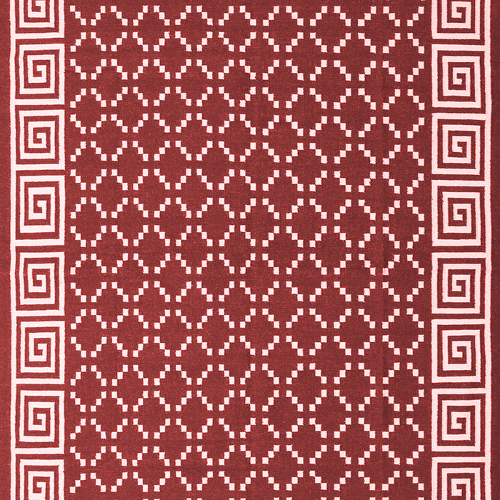 Abstract Red Contemporary Area Rugs