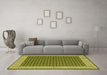 Machine Washable Abstract Yellow Contemporary Rug in a Living Room, wshcon2438yw